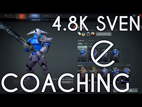 Dota 2 ecko coaching 4.8k Sven - 1v9ing as carry