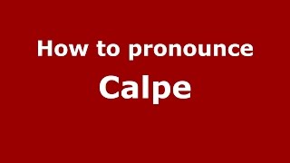 How to pronounce Calpe