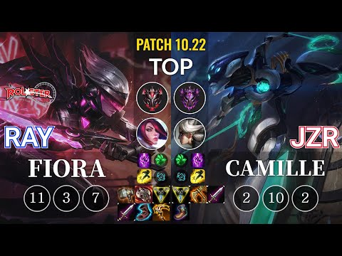 KT Ray Fiora vs Jzr Camille Top - KR Patch 10.22
