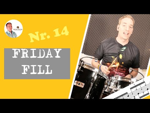 Friday-Fill Nr.14 -Spannung verknüpft mit Hi-Hat-Opening und Ghost-Notes- Schlagzeug lernen mit Rudi