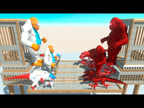 ⚡ King DOCTOR Army vs King Virus Army in DEATH ARENA- 🦖 Animal Revolt Battle Simulator 🦕
