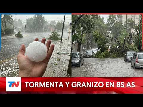 Tormentas y granizo en Buenos Aires: los impactantes videos del temporal