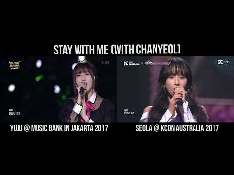 [Yuju (GFRIEND) x Seola (WJSN) (with EXO Chanyeol)] Stay With Me - Cover Stage (Split Audio)