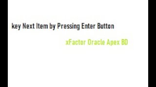 Key Next Item by Pressing Enter Button