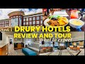 Drury Hotel Review perks and Tour! Free Breakfast kickback dinner and drinks and suite room tour