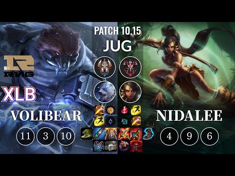 RNG XLB Volibear vs Nidalee Jungle - KR Patch 10.15