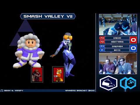 Smash Valley VII Melee Doubles - Kaeon + Nightwing (R) vs Drephen + Boyd (B) - Winners Bracket