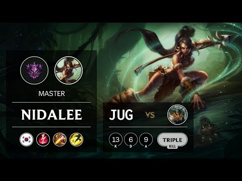 Nidalee Jungle vs Olaf - KR Master Patch 9.22