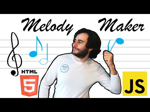 Melody Maker app using vanilla JavaScript HTML Canvas and Web Audio API