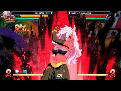 【DBFZ】Leffen Android 21 100% ToD Combo (Cell and Vegeta Assists) at Combo Breaker 2018