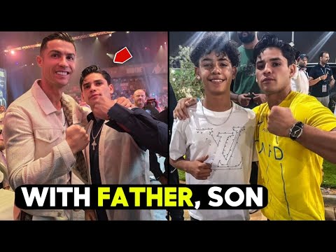 Cristiano Ronaldo & Cristiano Jr. met Rayan Garcia in Tyson Fury fight with Oleksandr Usyk