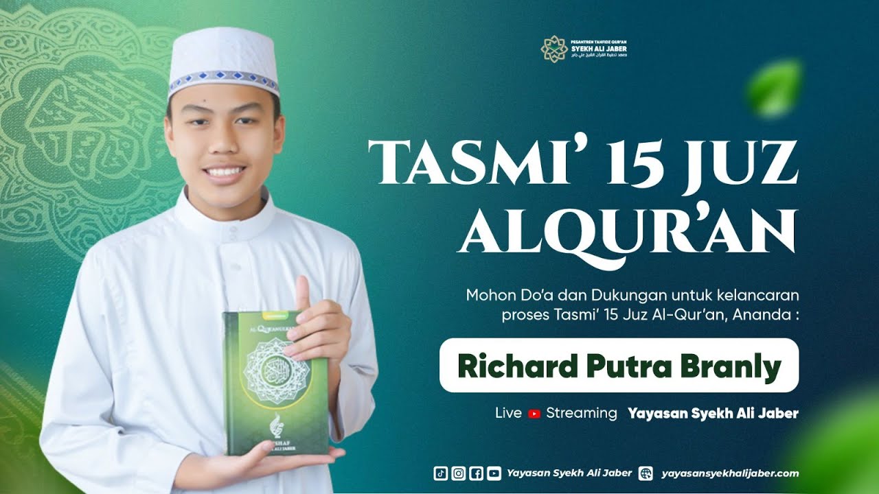 🔴 [LIVE STREAMING] TAZMI' 15 JUZ AL-QUR'AN // RICHARD