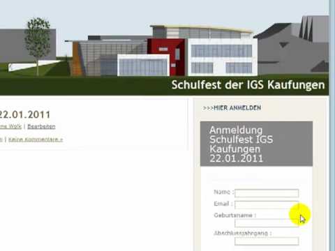 Anmeldung IGS Schulfest am 22.01.2011