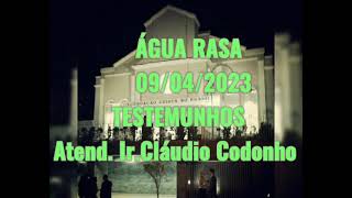 Testemunhos CCB 09/04/2023 Água  atendimento Ir.Cláudio Codonho - ancião