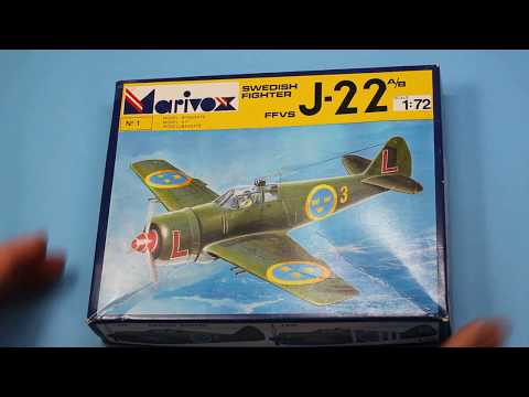 Marivox 1/72 Swedish Fighter J-22 a/b In Box Rewiew