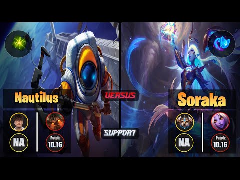 CoreJJ NAUTILUS (Support) [Aftershock] VS SORAKA - Challenger NA Patch 10.16