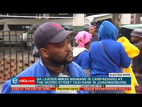 Maimane visits noord taxi rank