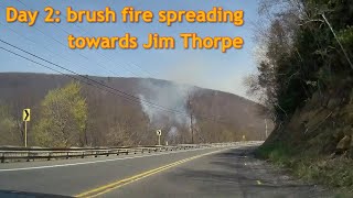 Day 2: Bear Mountain brush fire near Jim Thorpe, PA | April 20, 2025