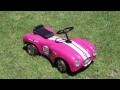 Shelby Cobra Licensed Stamped Steel Foot To Floor Ride On In Pink