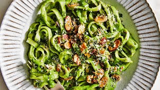 Whole-Wheat Tagliatelle with Creamy White-Bean and Kale Sauce | Vegetarian Recipes | Everyday Food