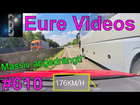 Eure Videos #610 - Dashcam - Bus drängt ab - Radfahrer beleidigt extrem - Kinder rennen los