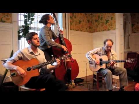 Ameranouche, Gypsy Jazz Trio at a house concert in Mount Airy, PA.  12/18/11