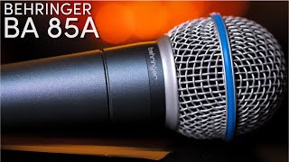 Video thumbnail for Behringer BA 85a Dynamic Super Cardioid Microphone Review / Test by Audio Hotline