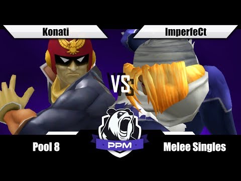 PPM-M#1  - Konati (Cpt.Falcon) Vs. ImperfeCt (Sheik) - Pool 8 - Melee Singles