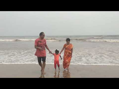 Chintu play with grandparents in beach ⛱️