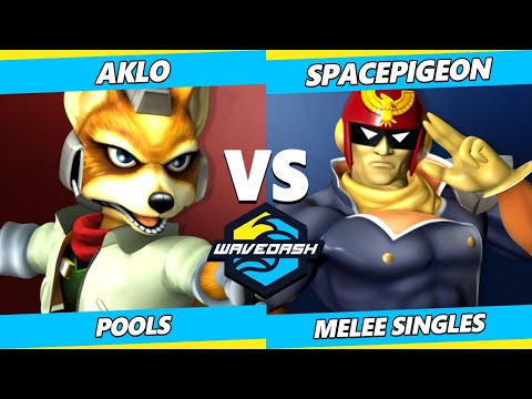 Wavedash 2023 - Aklo (Fox) Vs. SpacePigeon (Captain Falcon) Smash Melee - SSBM