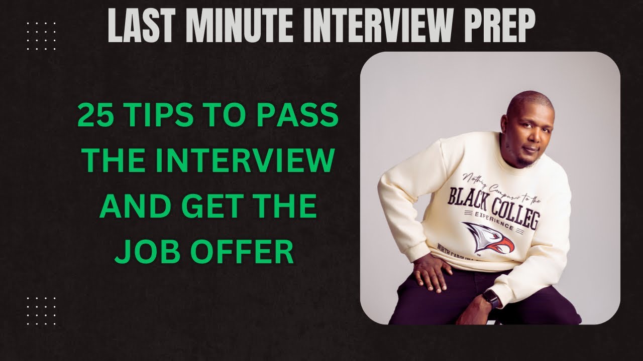 Last Minute Interview Prep I Interview tips, Salary Negotiation Skills, Job Search Hacks