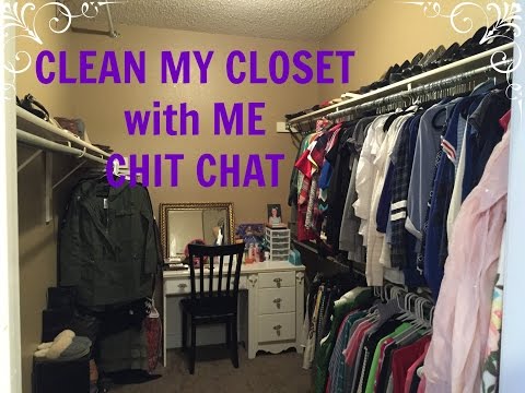 Cleaning out my closet - hang out with me/chit chat Video
