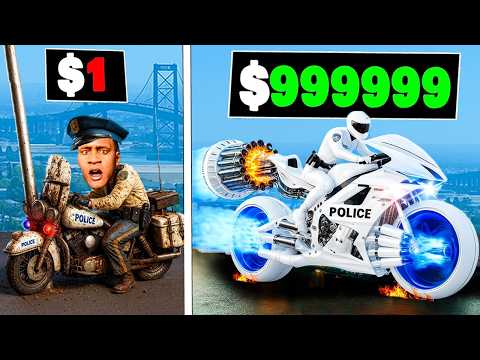 $1 to $1,000,000,000 POLICE BIKE in GTA 5!