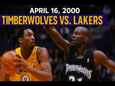 04/16/2000 Timberwolves vs. Lakers Kobe Bryant Full game