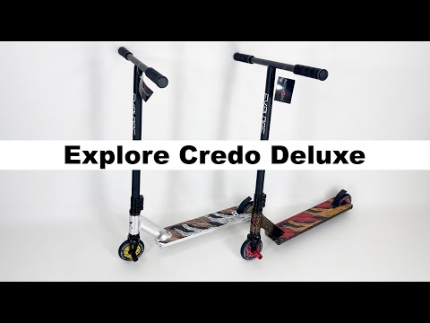 Трюковый самокат Explore Credo Deluxe HIC серебро + пега - фото 1 - id-p1437301013