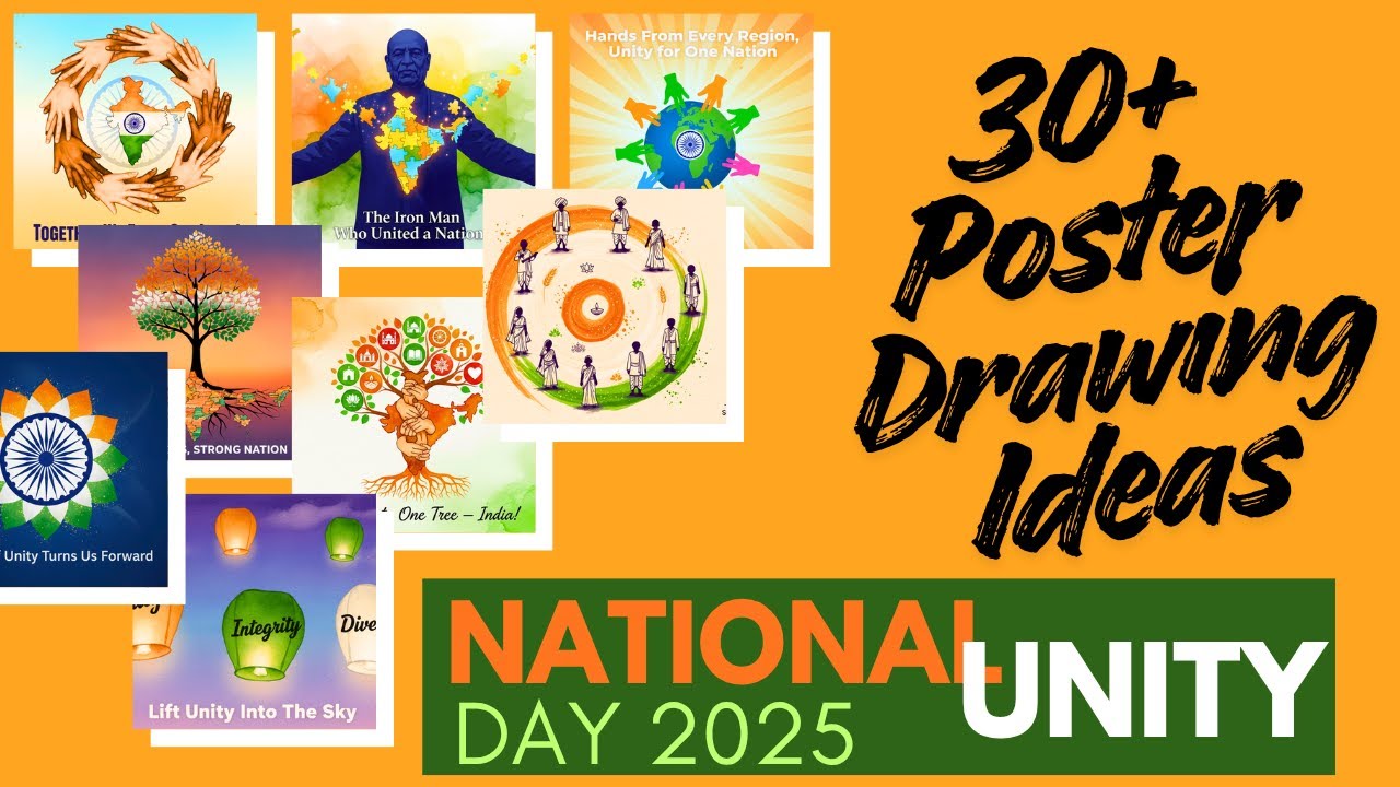 30 National Unity Day Posters | Unity Day Poster Drawing Ideas 2025