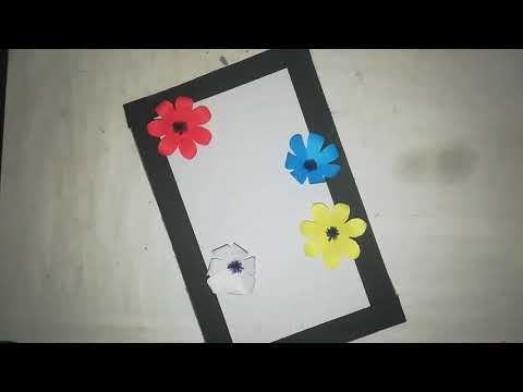 Beautiful wall hanger decoration in craft ideas #wallhangers #craft #flowers #paper