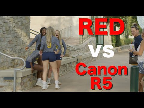 RED Raven vs Canon R5 footage Comparison