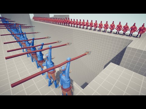 50x SPEAR THROWER vs 50x UNITS | Totally Accurate Battle Simulator TABS
