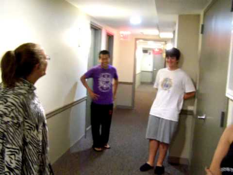 Crazy Zebra Girl Gets Locked Out of Dorm Room