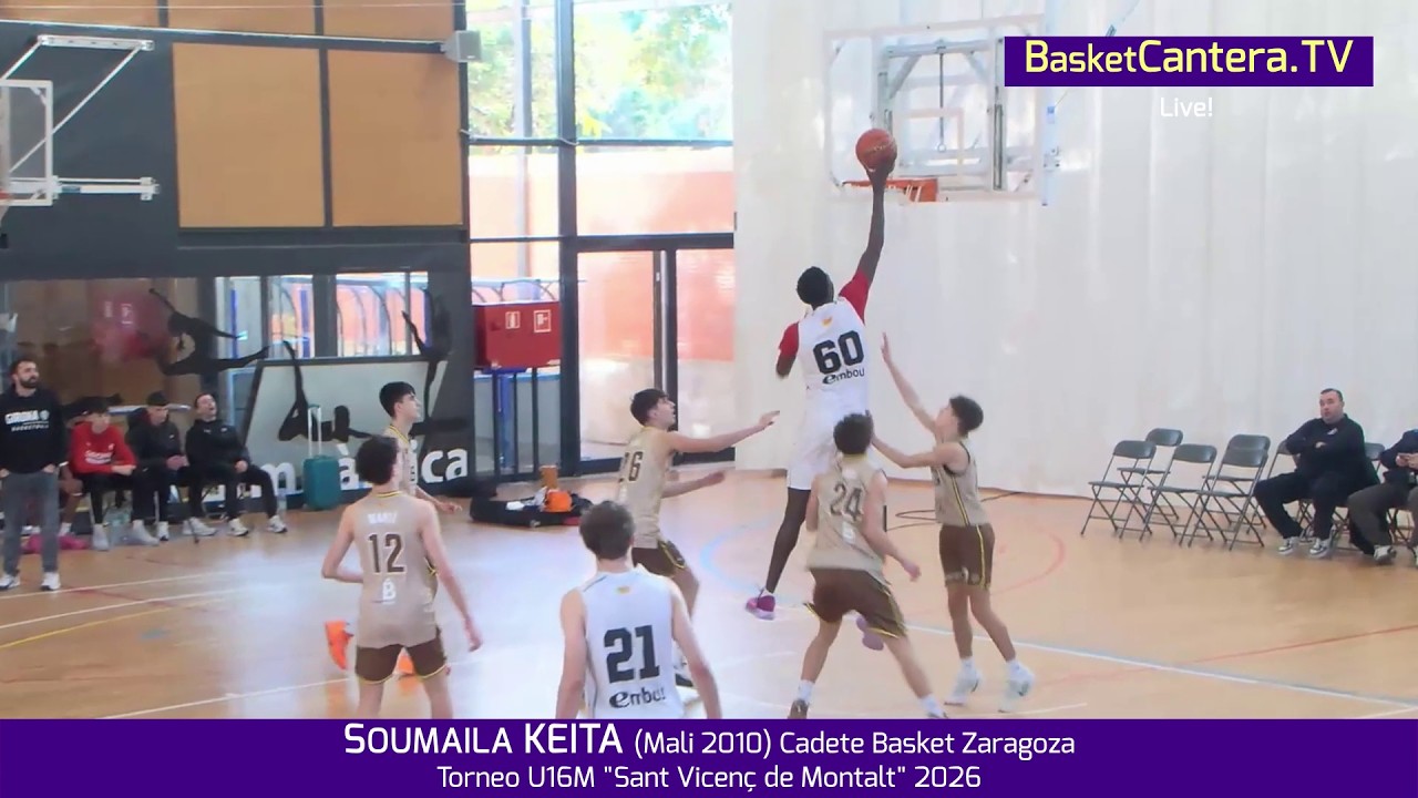 SOUMAILA KEITA (Mali 2010) Cadete Basket Zaragoza.- Torneo U16M 
