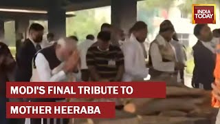 Watch: PM Modi Performing Last Rites Of Mother Heeraba