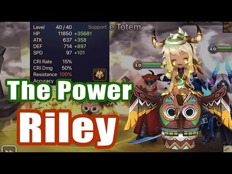 【Summoners War | Curry's RTA】 The power Riley, insane skill4 Grassland Tribe Totem!