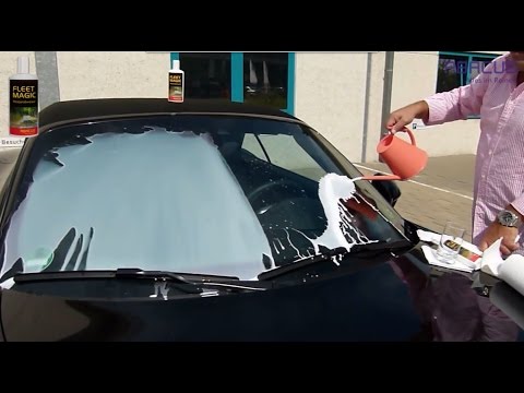 Scheibenversiegelung – Anleitung, Tutorial für den ABACUS Regenabweiser (Bisher "Fleet Magic)