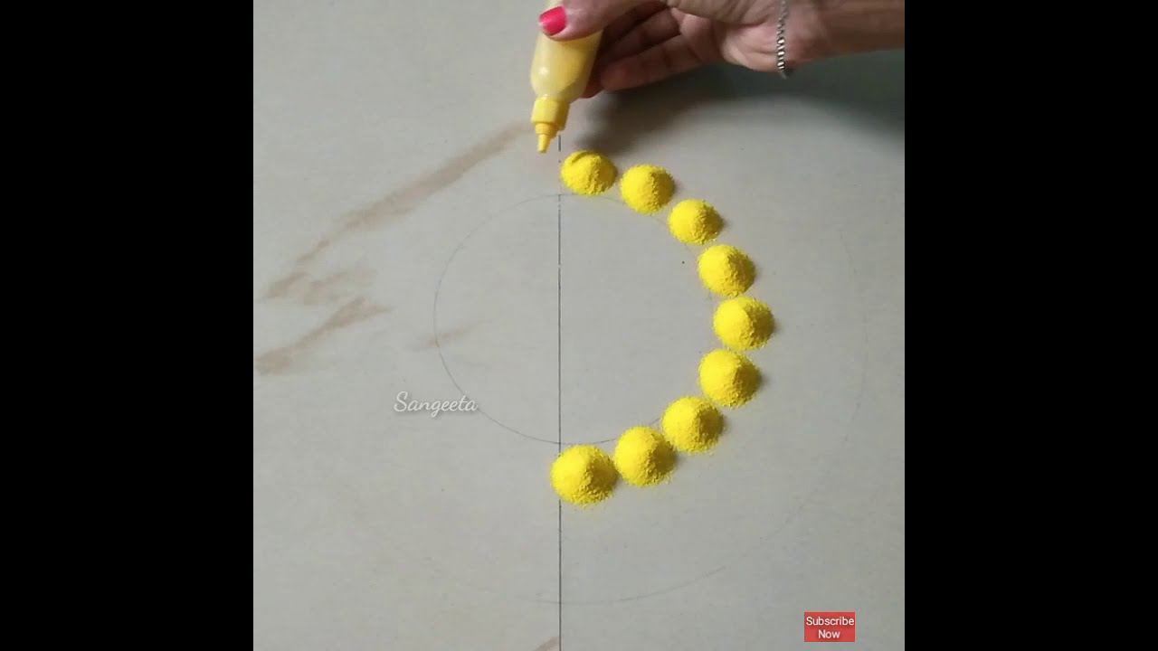 simple rangoli design using fork by ks kitchen and lifestyle