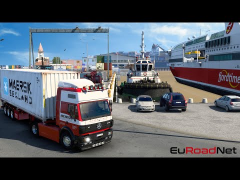 ETS2 EuRoadNet - Cuxhaven North Sea Port I Mercedes-Benz SK [2090] EURO TRUCK SIMULATOR 2