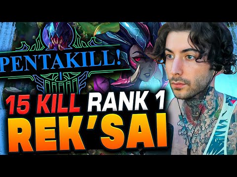 Rank 1 Rek'sai Challenger Pentakill Game | VS Solarbacca GP