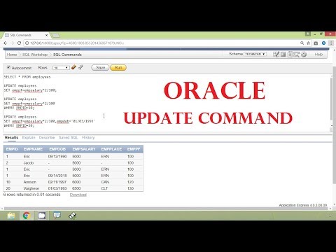 Oracle Tutorial Update Statement