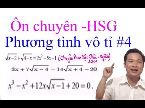 Giải phương trình vô tỉ - Ôn chuyên Toán - HSG /tmttuan
