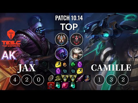 TES AK Jax vs Camille Top - KR Patch 10.14